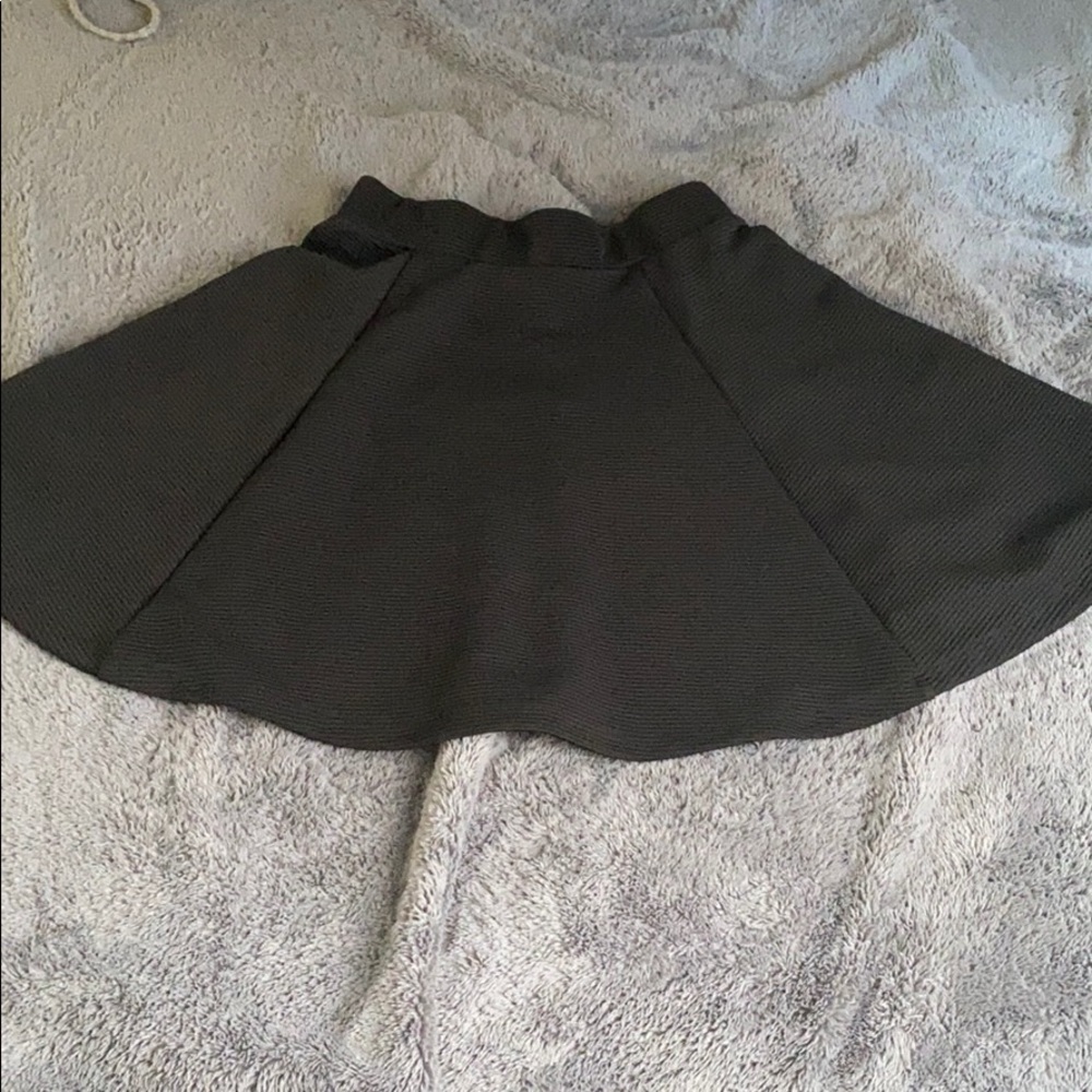 High waisted black skirt